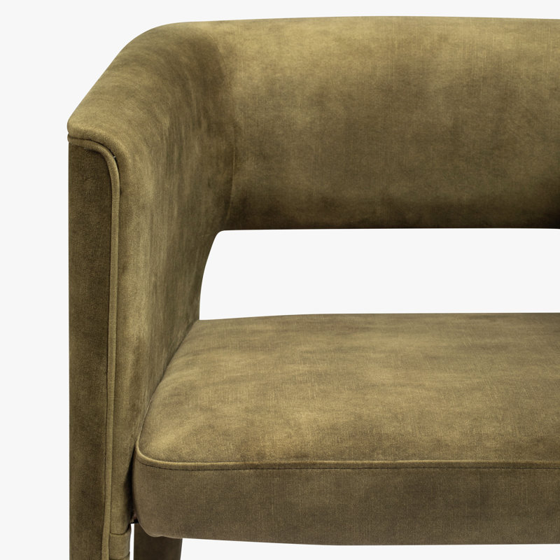 Chaise de salle à manger Darrin, Velours vert