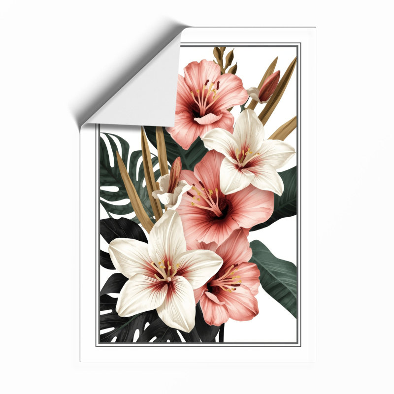 Tropical Bloom Study Botanical - Framed Print, Unframed, A3 - 42.0 x 29.7 cm