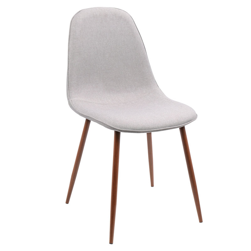 Chaise de salle à manger Mid-Century moderne, ensemble de 3 pièces, 20,75 po x 17,75 po x 35 po, gris, style Mid-Century moderne