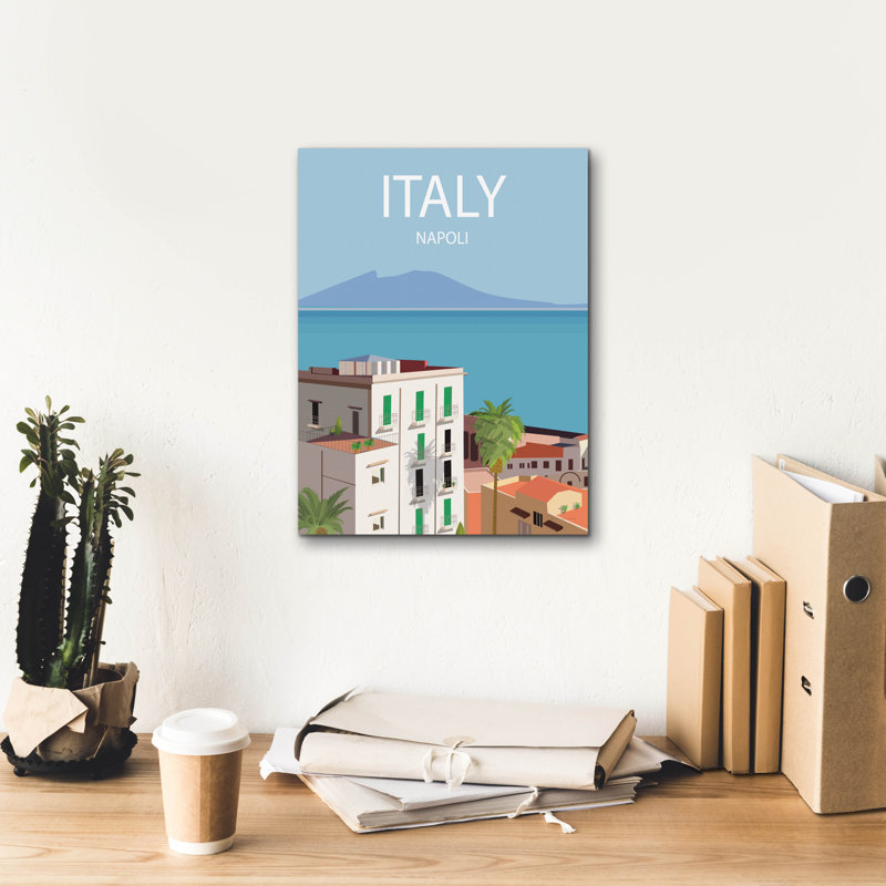 «Napoli» par Omar Escalante, art mural sur toile, H 16 po x l 12 po