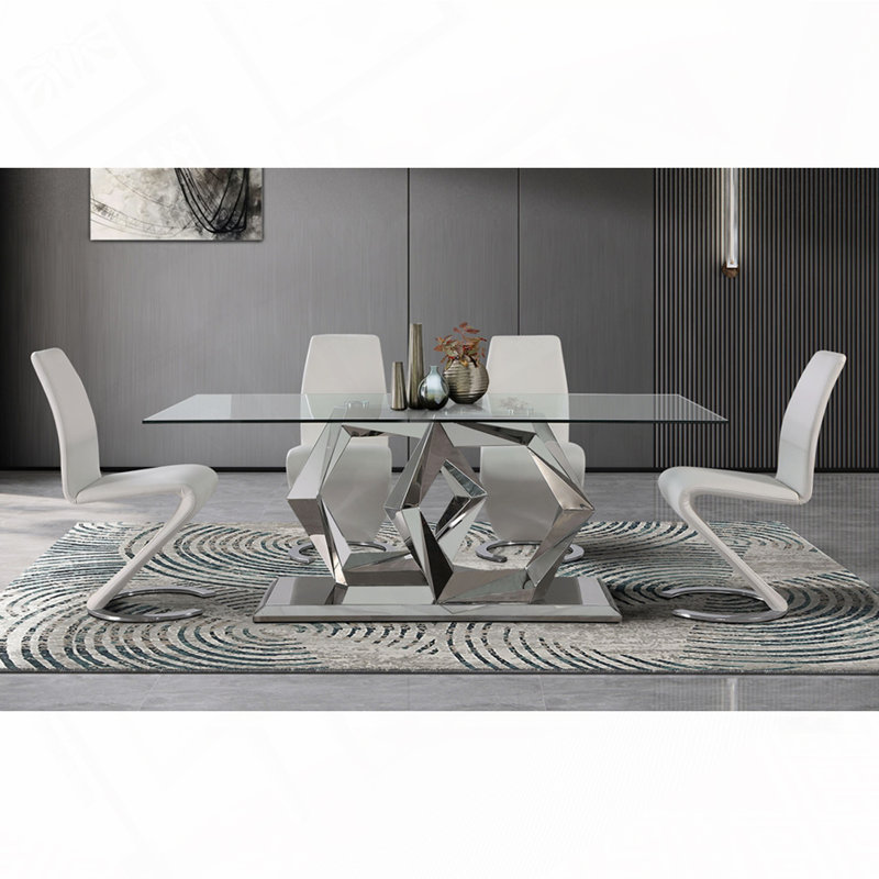 Chaise de salle à manger en similicuir, Blanc