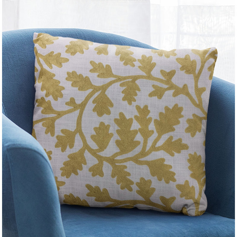 Coussin floral vigne, 20 po x 20 po