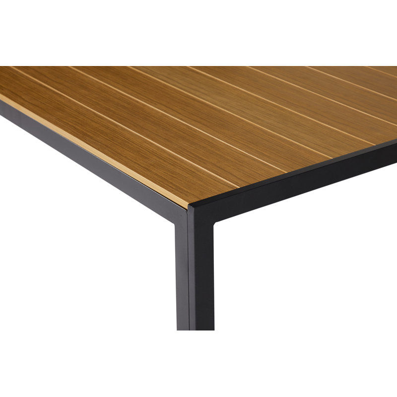 Kirilka 4 - Person Patio Dining Set Rectangular Table, Teak Ash