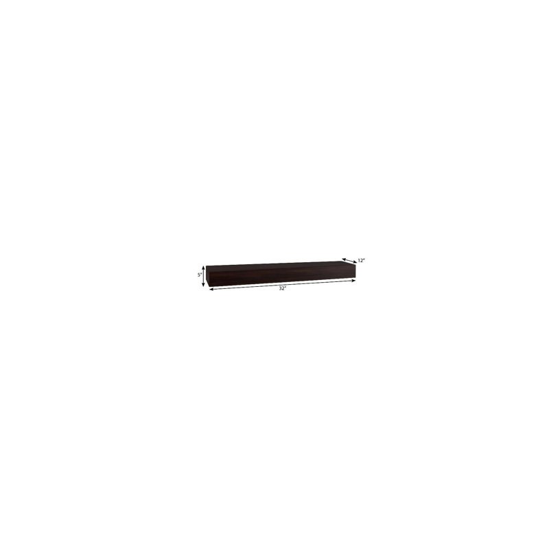 Tablette flottante murale 48 "en bois massif espresso