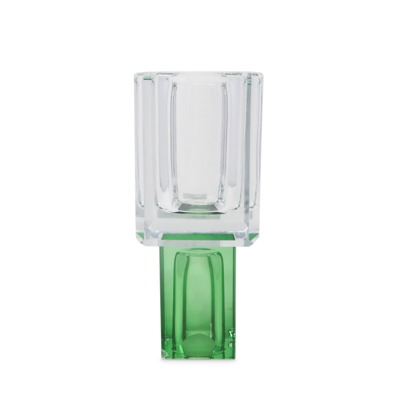 Vase carré en cristal, H 9 po x l 3,25 po x P 3,25 po
