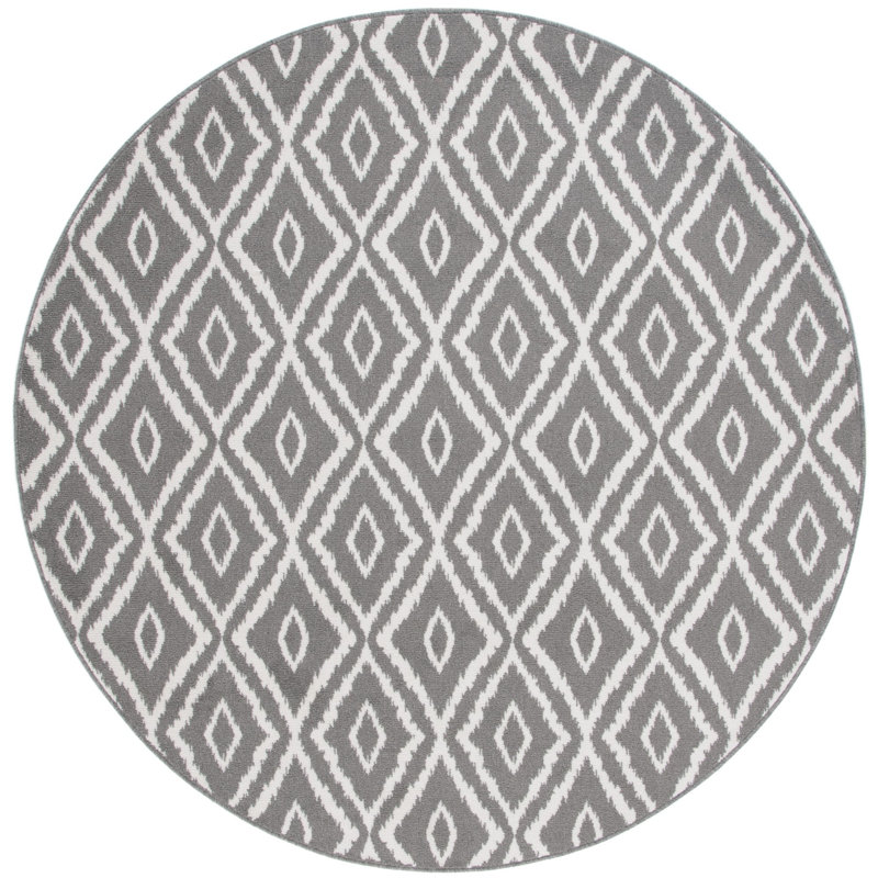 Jamye Performance Geometric Rug, Round 6'7"