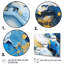 Bleu et or, art abstrait fluide de luxe IV - fractales, art mural-484846538-484846539