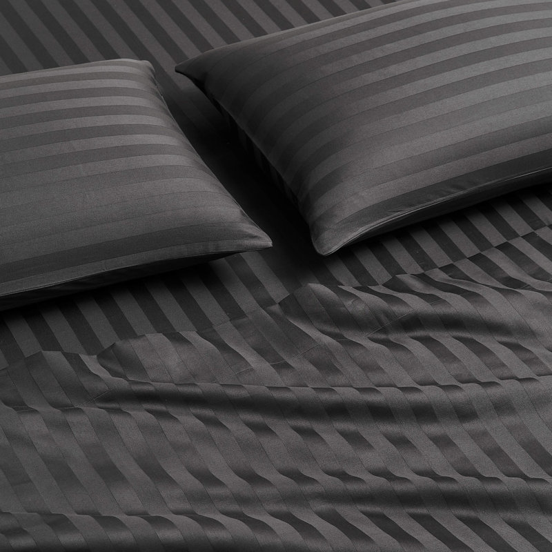 The Sheet Lab Regal Dreams Sheet Sets, Twin Sheet Set with 1 Pillowcase, Black