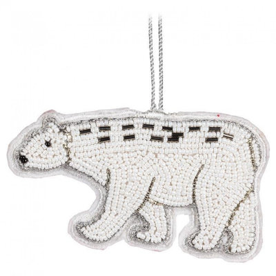 Polar Bear Bead Ornament