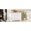 Buffet avec rangement, console de cuisine avec 5 tiroirs, 2 armoires, tablettes réglables, buffet pour la salle à manger, le salon, le vestibule-507148157