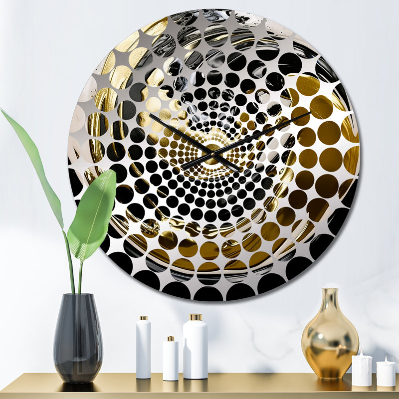 Bianco - Horloge murale peinture abstraite, Petit