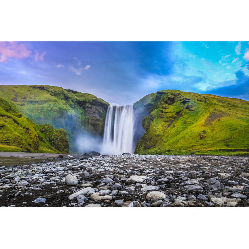 Skogafoss Waterfall, Iceland - Wrapped Canvas Print, 81cm H x 122cm W x 3.8cm D
