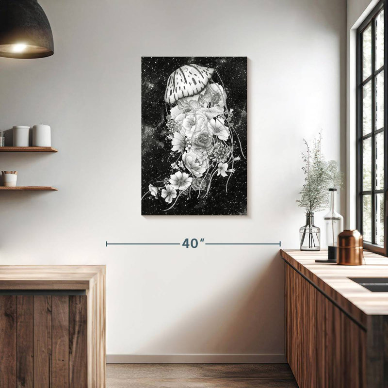 Brampt Magic Ocean Jellyfish BW, H 36 po x l 24 po