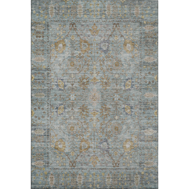Premium Machine Washable Wayne AMF1106 Global Rug, Rectangle 2 pi 6 po x 3 pi 10 po