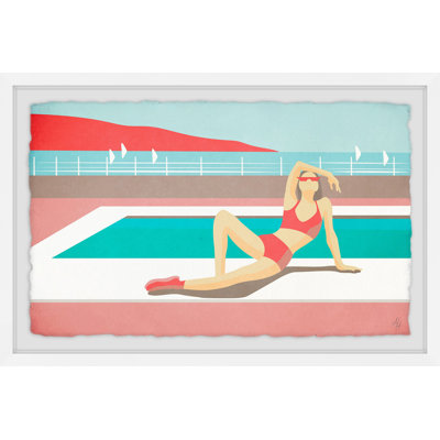 'By the Pool II' Framed Print