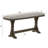 1Pc Brown Counter Height Upholstered Bench With Rustic Style For Contemporary Dining Areas Finish Room