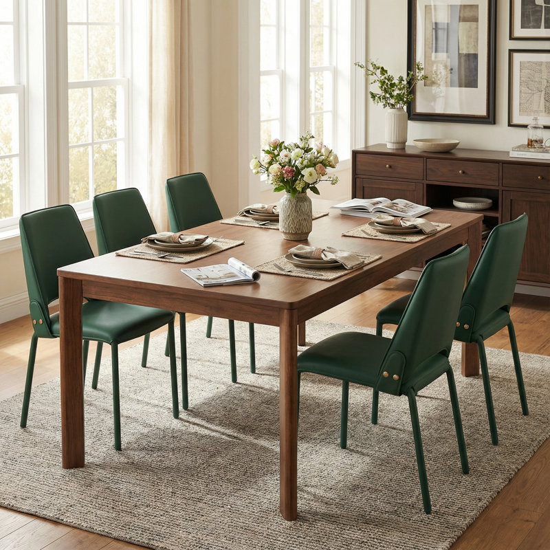 Chaise en polyuréthane sans accoudoirs, Vert