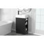 Meuble-lavabo 18,6 po avec lavabo, meuble-lavabo avec tablette à deux niveaux, orientation gauche ou droite, noir-1571756160