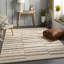 Alexuss Mae Striped Handmade Flatweave Wool Gray/Cream Area Rug-1776687573