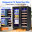 24" Dual Zone 20-Bottle 60-Can Wine & Beverage Refrigerator Built-In/Freestanding Glass Door Classic Cooler with 4 Door Handles,Blue LED and Adjustable Shelves-103792763