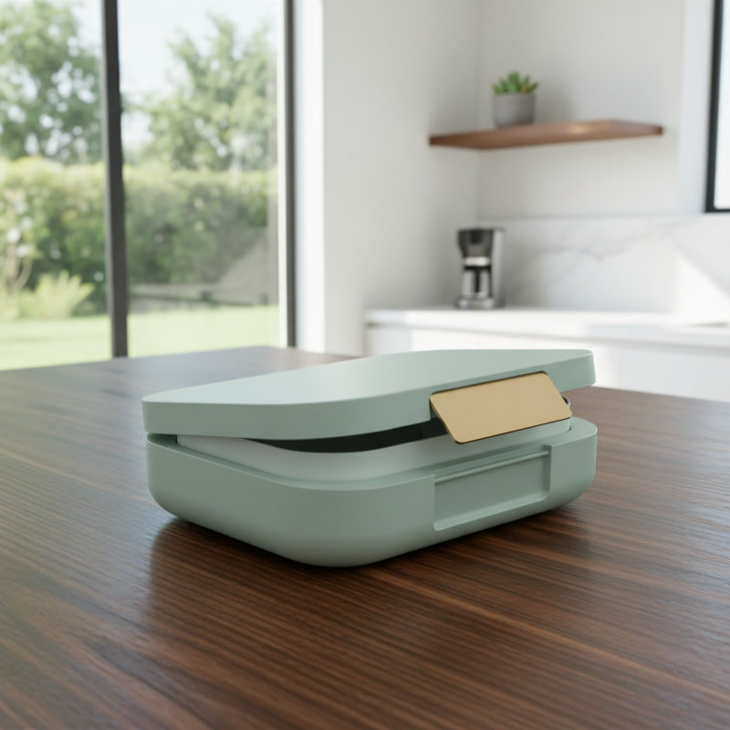 Mint Green BPA-Free Reusable Lunch Box, 3-4 Compartments, Leak-Proof, 44 Fl Oz, Improved Locking Tray, Microwave And Dishwasher Safe