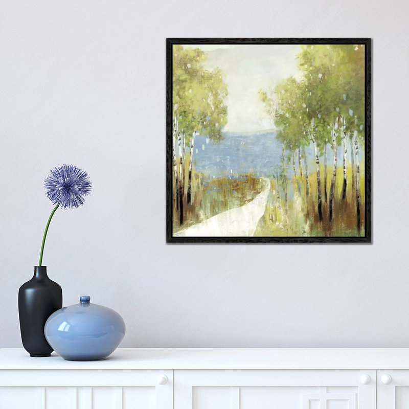 Serenity by Allison Pearce - Painting on Canvas, Black Framed Canvas, 45.72 cm H x 45.72 cm W
