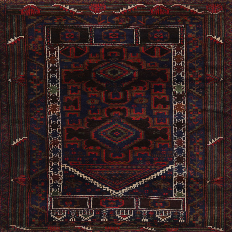 Southwestern Indoor Rug, Square 5'