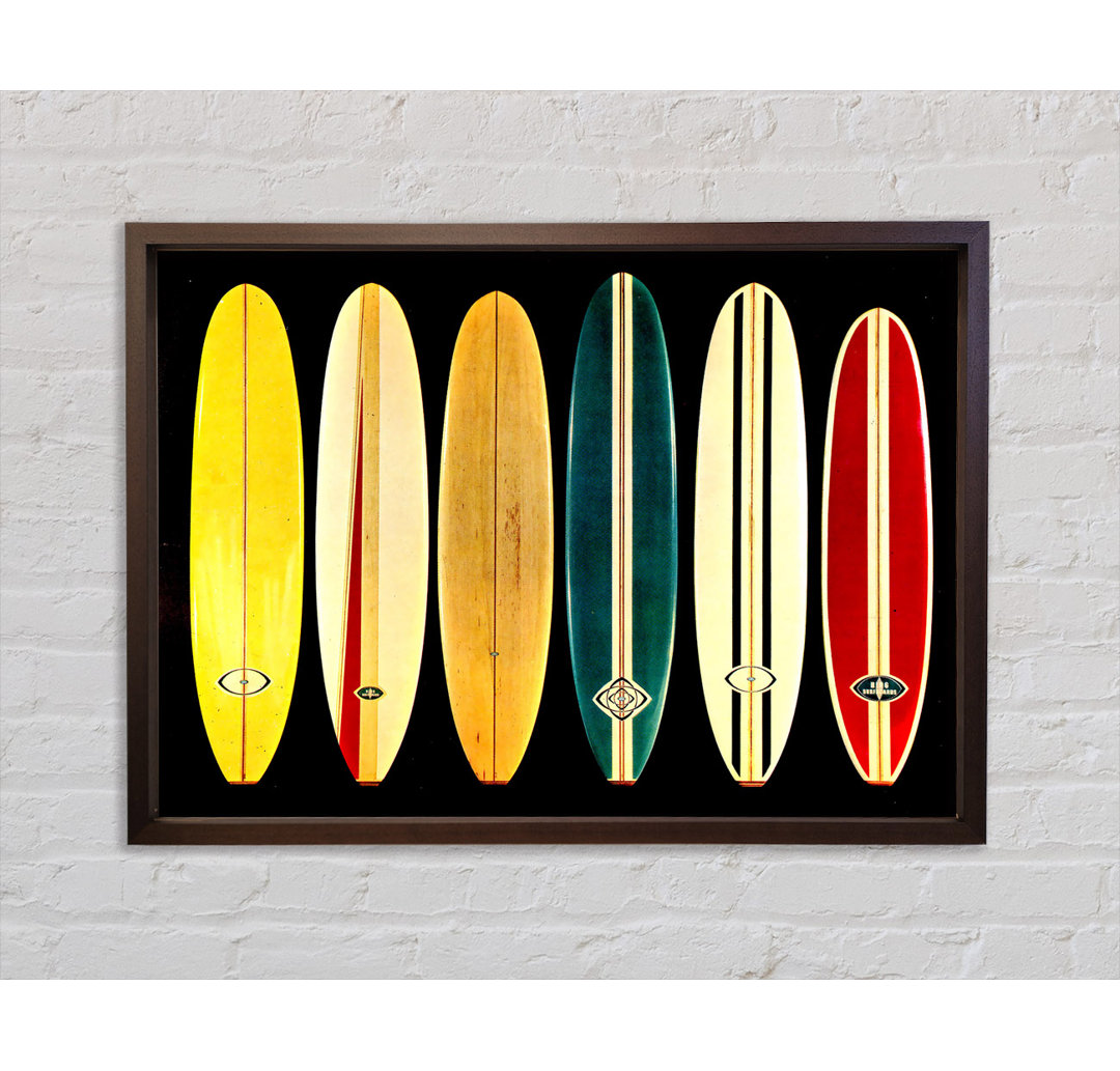 Surfboards At The Ready - Einzelne Bilderrahmen Kunstdrucke auf Leinwand