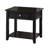 Black End Table with Bottom Shelf