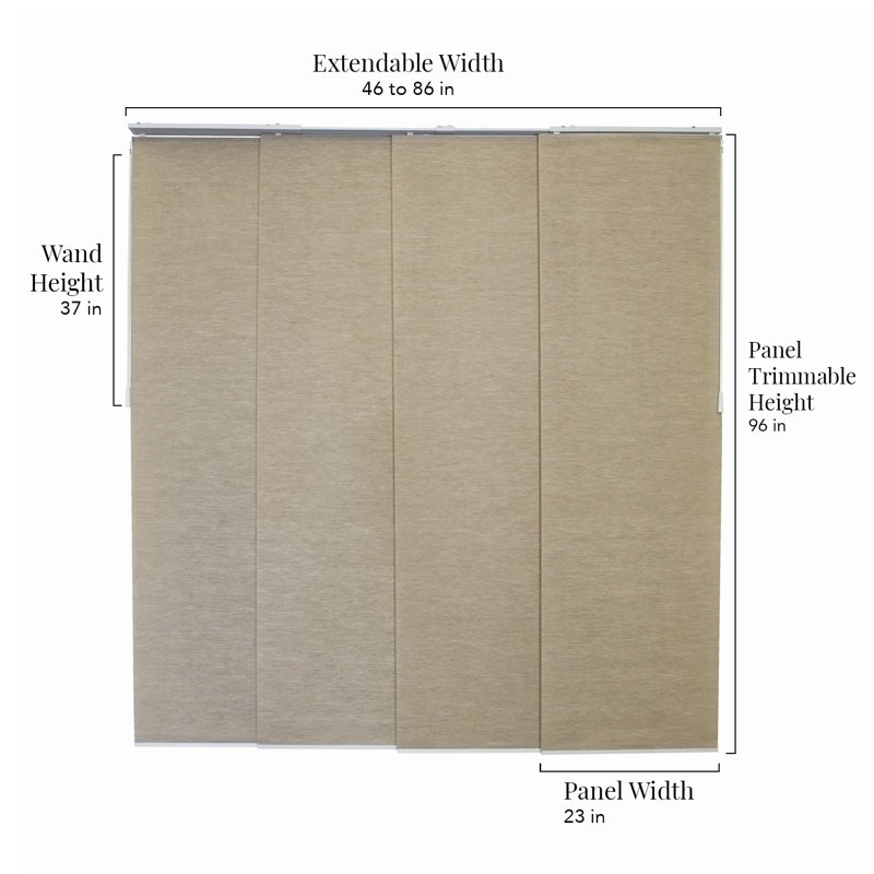 Semi Sheer Paper Vertical Blind, Classical Gold
