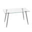Ensemble de table de salle à manger en verre durable avec chaises, conception moderne pour la cuisine