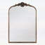 Miroir mural antique français arqué 24 po x 36 po, noir et doré pour chambre à coucher et vestibule élégants