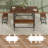 Expandable Dining Table Set for 4-8, 63" Large Extendable Kitchen Table with 2 Benches & 2 Stools, Modern Wood Top & Metal Frame, Space-Saving, Easy Assembly, Walnut.-62735604-62735605-62735608-62735603-62735614