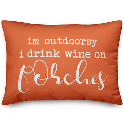  Coussin intérieur / extérieur Drink Wine on Porches