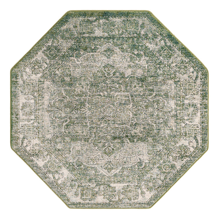 Dederang Oriental Green Area Rug