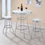 Tabouret de bar pivotant en métal blanc Midge (ensemble de 2)-1182972468
