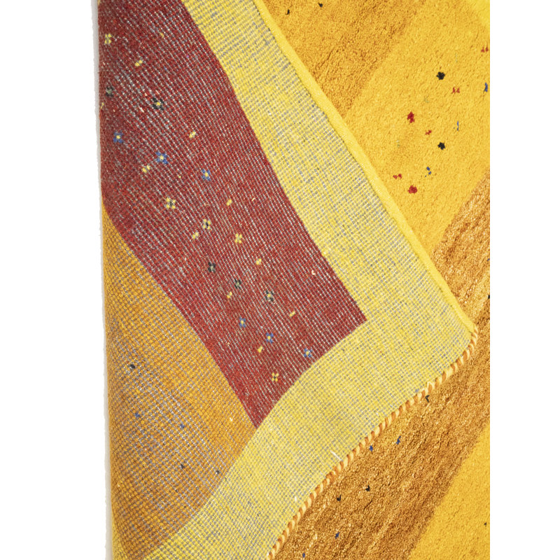 Tapis oriental tribal en laine noué à la main 4 pi x 6 pi Indo-Gabbeh