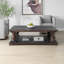 Table basse en bois massif avec rangement McKew