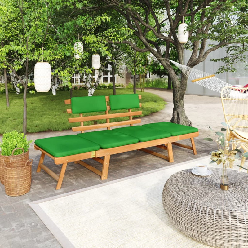 Wooden Garden Bench, Brown, Green