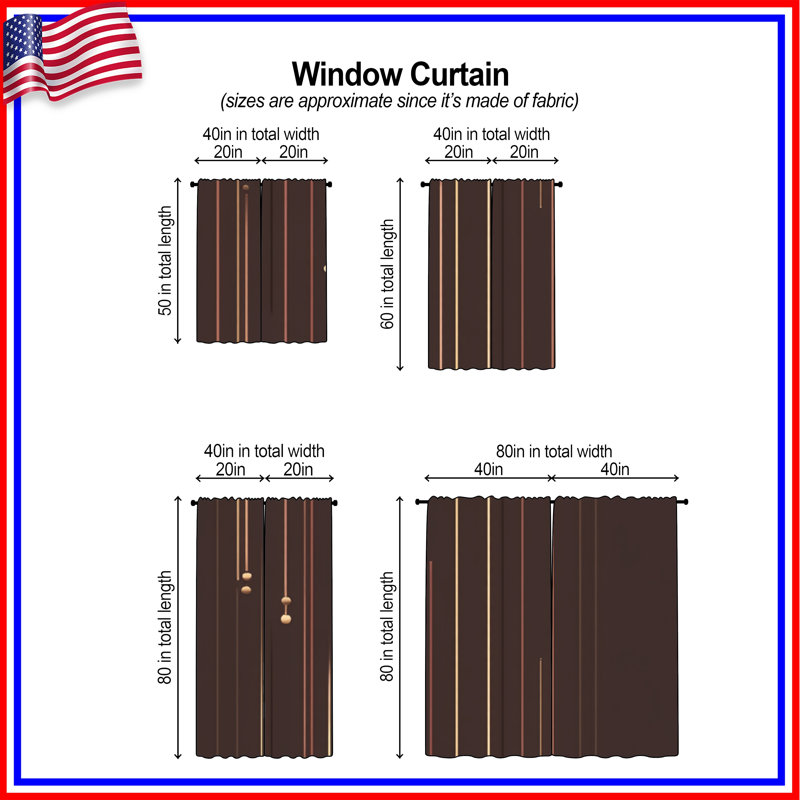 Rideaux obscurcissant et obscurcissant Lines - 2 panneaux, 40in x 80in - 2 panels, Transparent