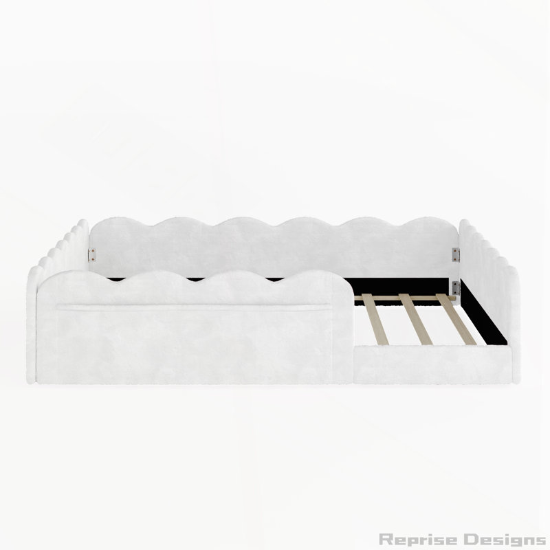 Upholstered Bed, Full / Double, White