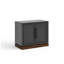 Armoire de rangement modulaire noire à 2 portes 31 "avec base en bois Nora