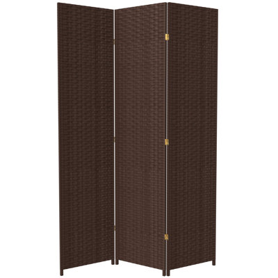 Amitis 7 Ft. Tall Woven Fiber Folding Room Divider