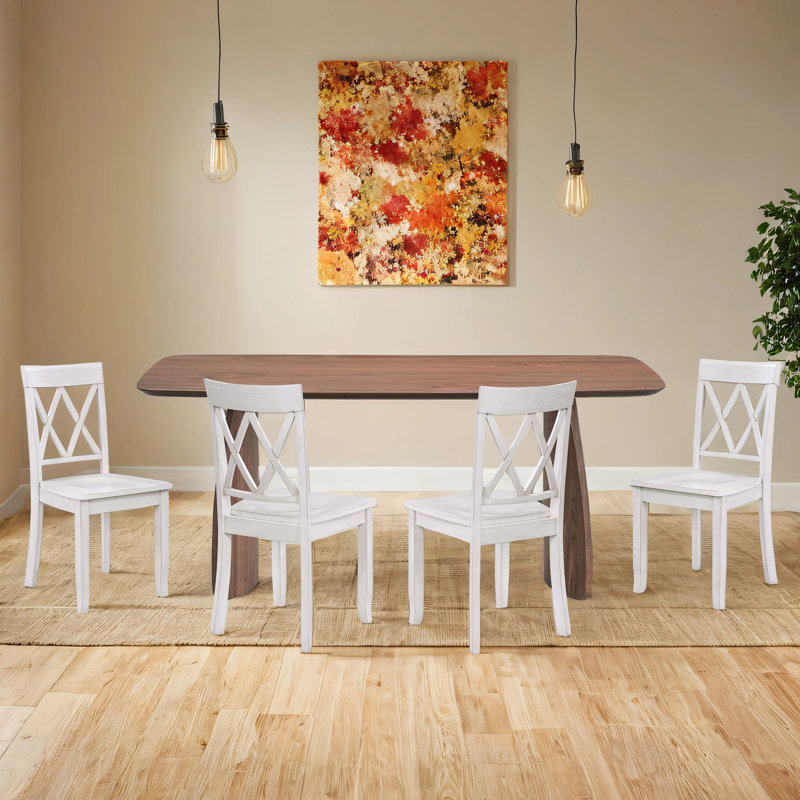 Chaises de salle à manger Brookner, Blanc antique, 4