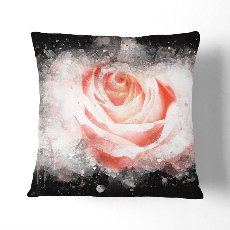 Square Throw Cushion, Black, 40cm H x 40cm W x 15cm D