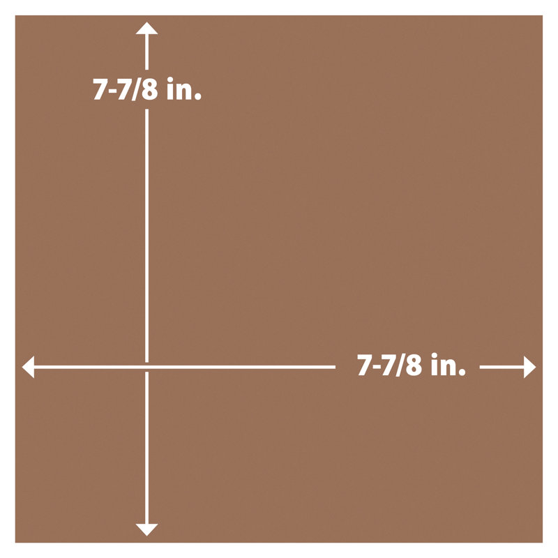 Monocolor 7-7/8 In. X 7-7/8 In. Ceramic Floor And Wall Tile, Orange/Tan