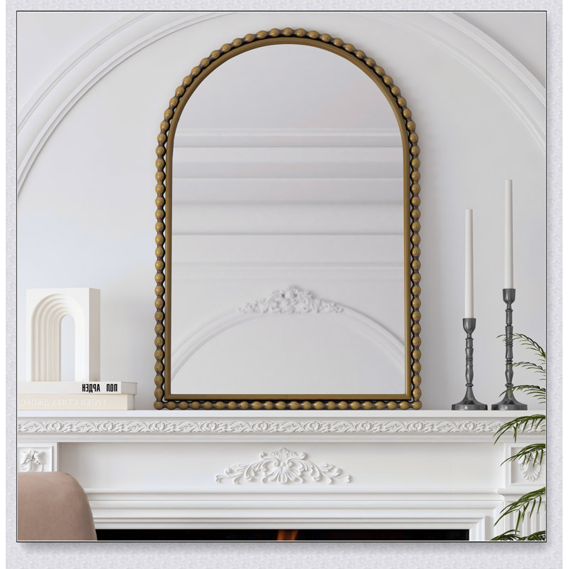 Miroir de salle de bain en fer Iron Arch, Doré