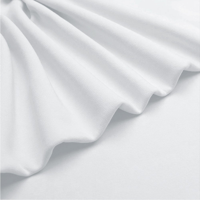 Microfiber 30cm Deep Pocket Fitted Sheet, Soft Breathable Wrinkle-Resistant Bed Sheet, Double (4'6), White