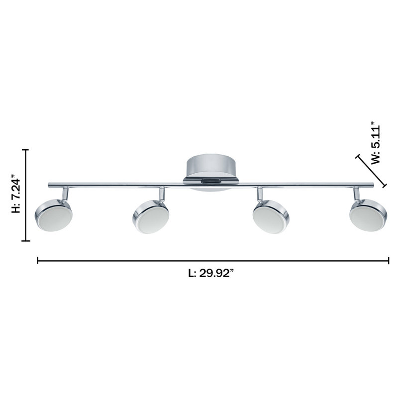 Colona 29.92'' 4 -Light Fixed Track Track Kit with Dimmable and Adjustable Head