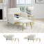 Velvet Armchair with Footstool-476355745